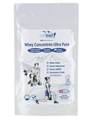 Whey protéine concentrée - Nutratrail - 100% pure issue des Alpes Françaises