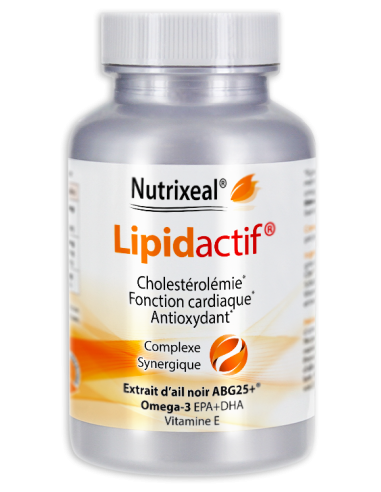 Complexe synergique : extrait d'ail spécifique standardisé, omega-3 EPA et DHA et la vitamine E.