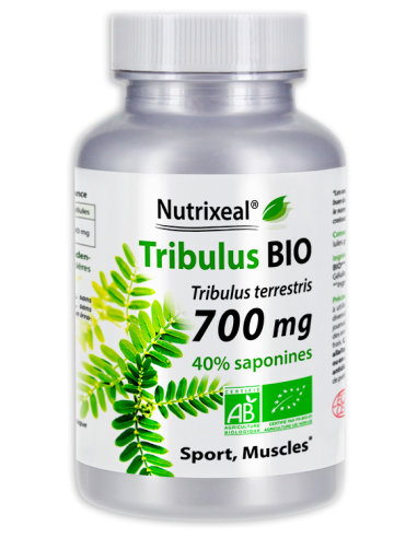 Nutrixeal : extrait standardisé de Tribulus terrestris BIO, 700 mg par gélule, 40% saponines.