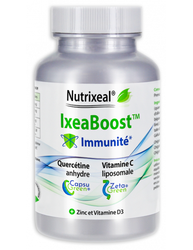 IxeaBoost Immunité Nutrixeal : quercétine CapsuTech CWD, vitamine C liposomale, Vitamine D3, Zinc