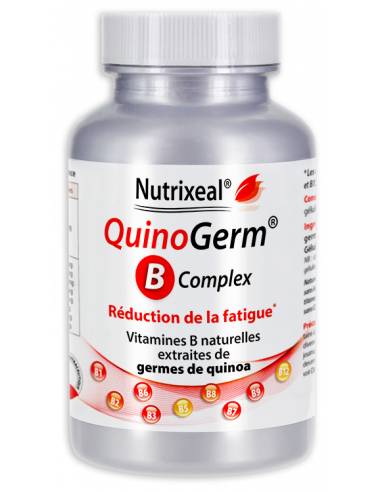 QuinoGerm B Complex Nutrixeal : complexe de vitamines B de source végétale (extrait standardisé de germes de quinoa).