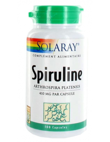 Spiruline 410 mg - Solaray - 100 gélules
