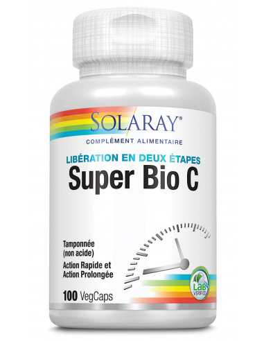 Solaray Super Bio C - Vitamine C non acide - 30 gélules