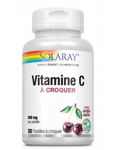 Vitamine C 500 mg - Solaray - 30 comprimés à croquer