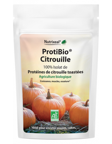ProtiBio Citrouille Toastée : protéines de citrouille BIO*, en poudre