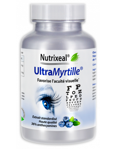 UltraMyrtille Nutrixeal : extraits de myrtille concentrés, complément alimentaire pour la vision, : acuité visuelle.