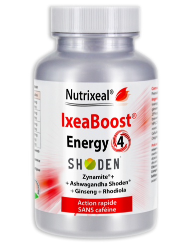 Ixeaboost Energy 4 - Nutrixeal - Zynamite®+, Ashwagandha shoden, Ginseng et Rhodiola